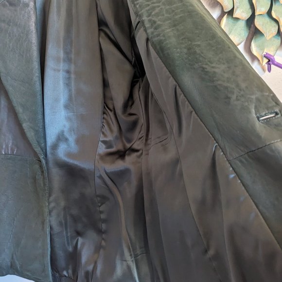 80s MILL VALLEY Banana Republic & SAFARI | Double Breasted LEATHER JACKET | M - Picture 11 of 14